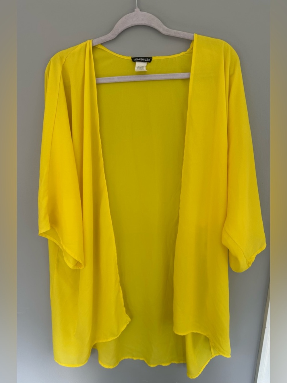 HEIMISH USA Vibrant Yellow Sheer Top